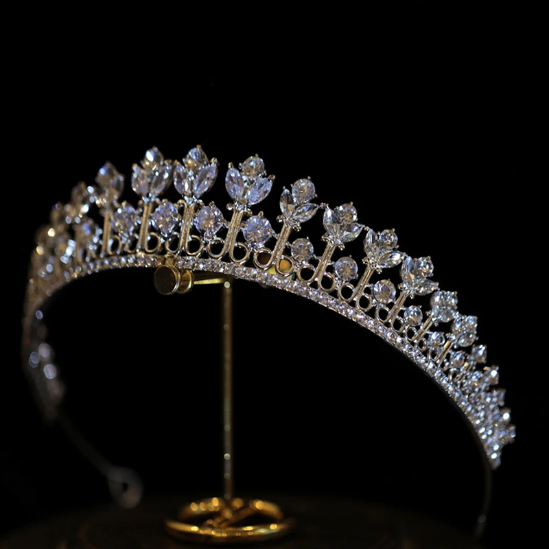 Elegant Flower Brides Headbands Crystal Brides Tiaras Headpieces Evening Hair Jewelry