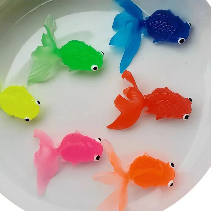 Simulation Small Goldfish Toys For Kids Bulk Party Favors Fish Tank Decoration Bathing Shower Fun Water Swimming Beach Gifts