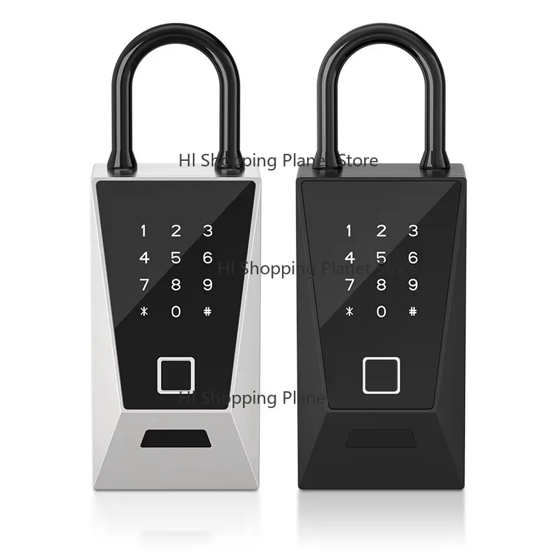 Sm-art Aluminum Alloy Key Box Lock Fingerprint Password WiFi Direct Connection Remote Unlockable Temporary Password Cloud Data