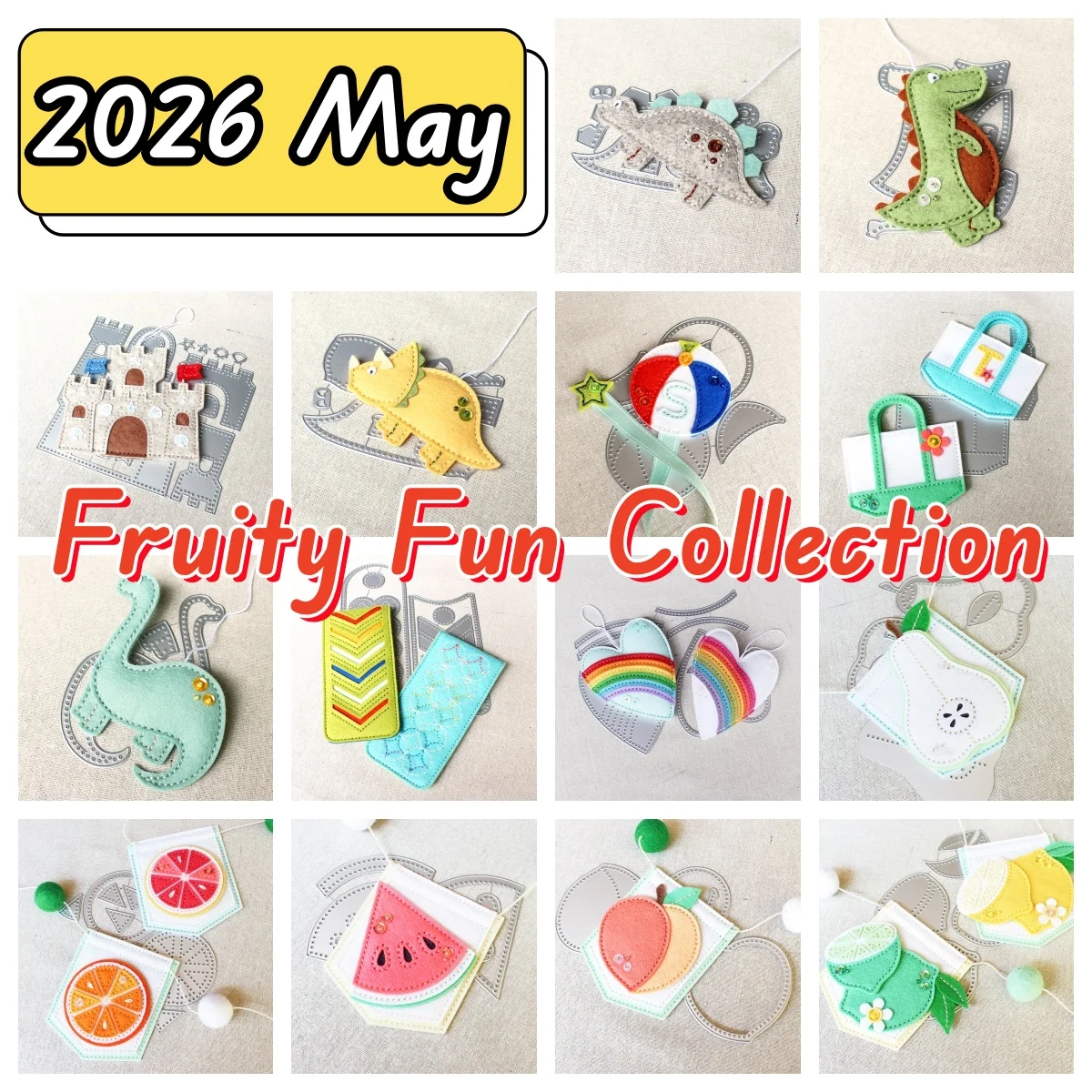 

Felt Die Fruity Fun Collection Metal Cutting Dies for DIY Making Card Scrapbook Embossed Paper Album Craft Supplies May 2026