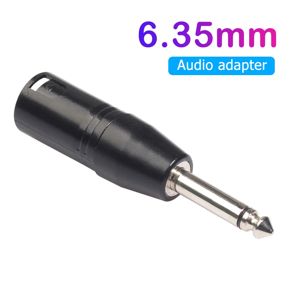 3Pin XLR Male to 1/4inch 6.35mm Male Mono Audio Plug Adapter for Electric Guitar