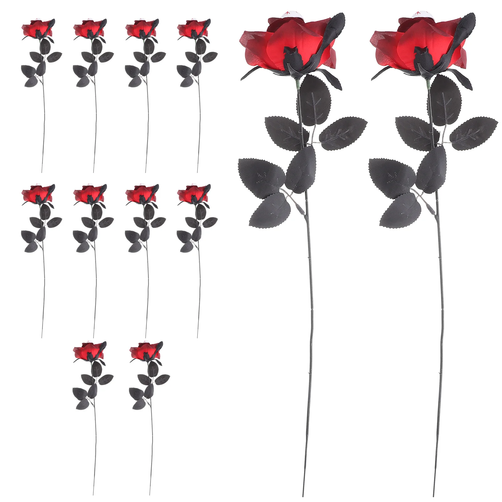 

12Pcs Spooky Halloween Artificial Rose Eyeballs Floral Decor Reusable Fabric Fake Flowers Indoor Outdoor Halloween Rose