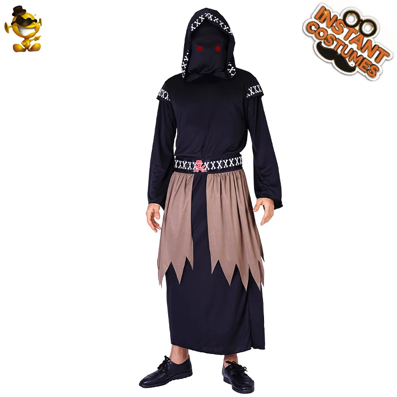 Scary Devil Costumes  Adult Men Cosplay Hooded Robe Sets Halloween Party Devil Male Clothes