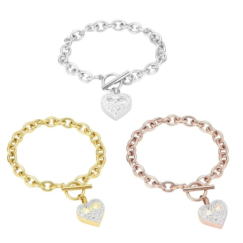 نصب تذكارية للحيوانات الأليفة المجوهرات أساور جرة القلب مقاوم للصدأ مقاوم المقاوم للصدأ أذرع أساور جرة مع لغة يحب #5