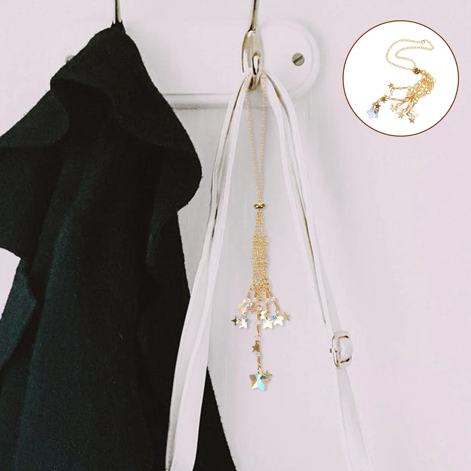 

Metal Crystal Ball Pendant Holder Woven Net Cage Adjustable Empty Stone Holder DIY Crystal Pendant Supply Suncatcher Car Home