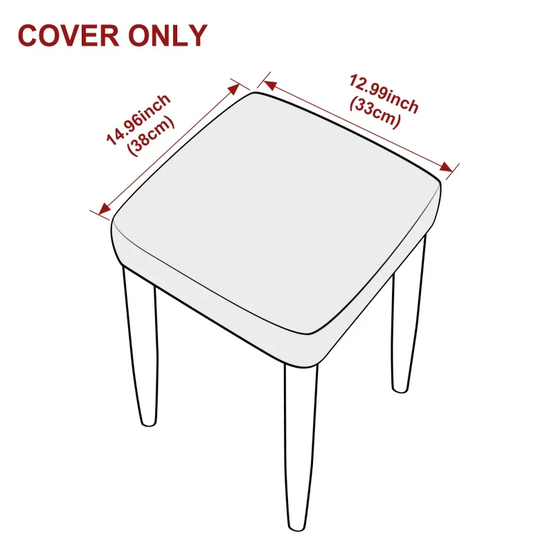 1/2pcs Nordic Square Stool Covers Soft Jacquard Bar Stool Slipcover Counter Saddle Seat Cover for Living Room Coffee Restaurant