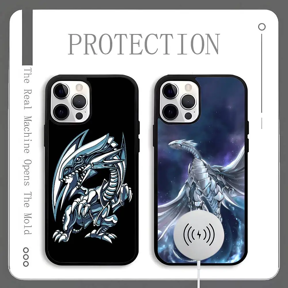 

Game Blue-Eyes White D-Dragon Phone Case For Magnetic Wireless Charge Cover For iphone 16 15 14 13 12 11 Pro Max Plus Coque