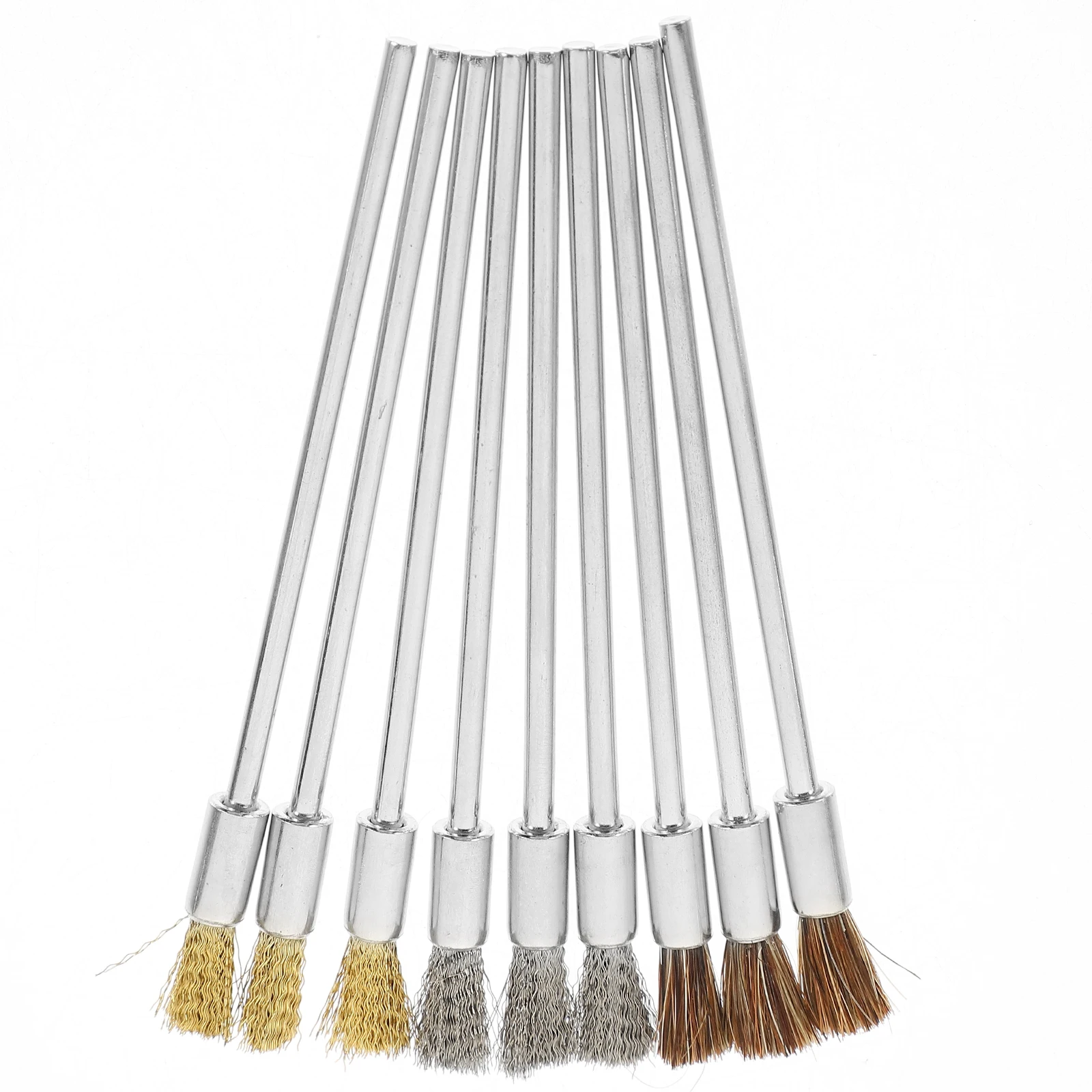 

Electric Grinding Brush Set 3x6x100mm Stainless Steel Copper Wire Bristles Cleaning Rust Car Scratches Polishing Tool Metal