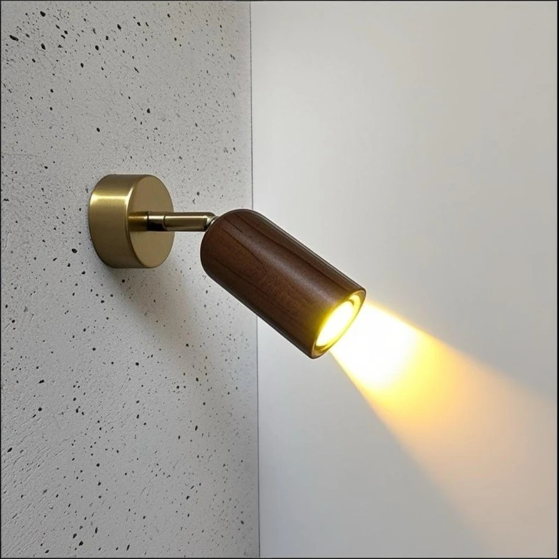 

Natural solid wood Wall Lamp Beside Bedroom Adjustable Angle LED Wall Lights Fixtures Living Room Stair Lights Entrance Lighting