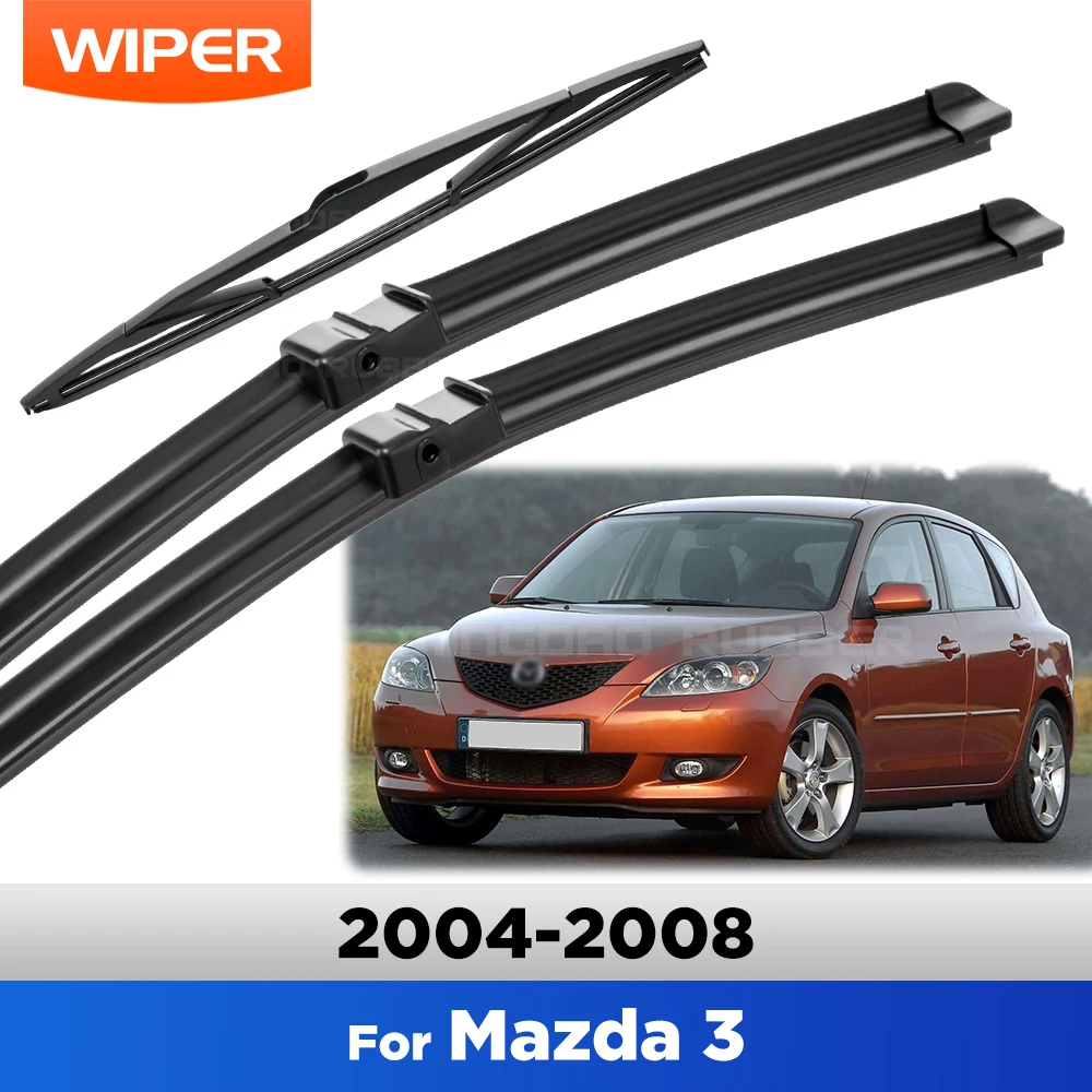 

For Mazda 3 BK 2004-2008 2005 2006 2007 Wiper Front & Rear Wiper Blades Windshield Windscreen Window Brushes 21"+19"+14"