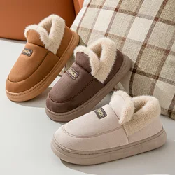 Litfun Warm Plush Cotton Slippers For Women Winter 2024 New Anti-slip Fur Fluffy House Cotton Shoes Female Comfort Furry Slides