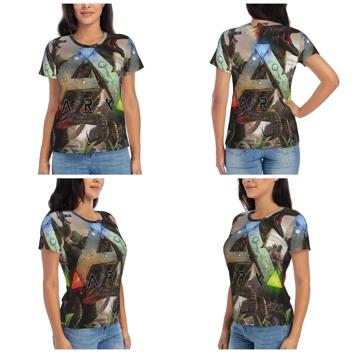 Day Gift Ark Survival Evolved T-shirt cool pour femmes, T-shirts à manches courtes, vêtements à col ras du cou, en coton, vêtements d'été, Streetwear