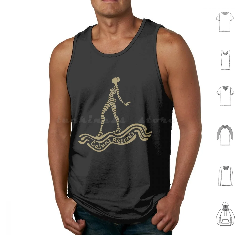 Copy Of Calypso Dark Tank Tops Print Cotton Music Record Record Label Label Vinyl Logo Records Electronic Techno Party