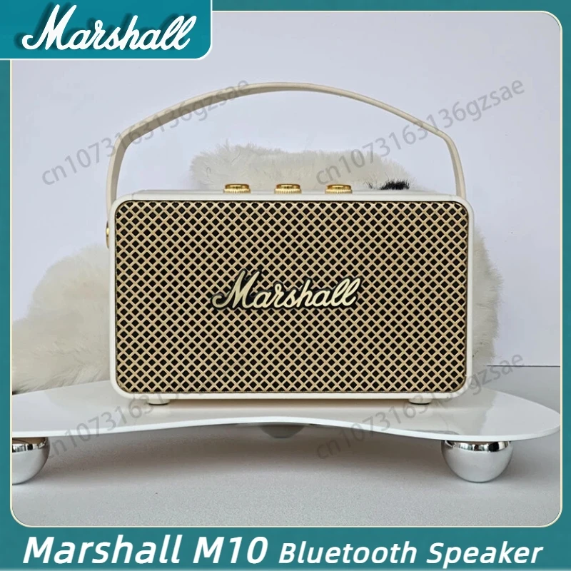 Haut-parleur Bluetooth sans fil rétro Marshall M10, stéréo, basses puissantes, portable, étanche, subwoofer, lecteur de musique classique