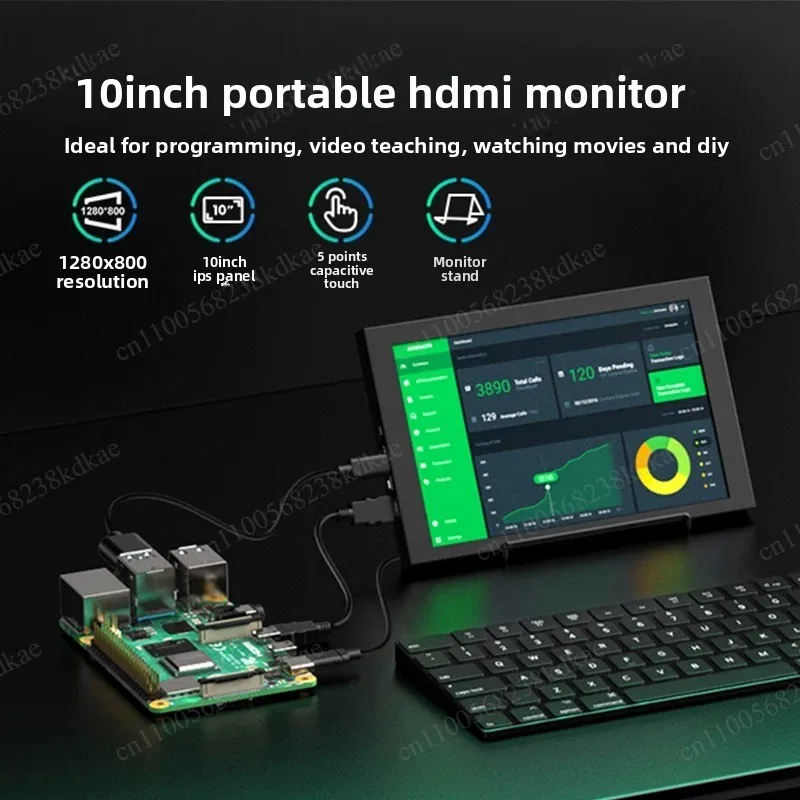 High Definition IPS Portable Touch Display External Secondary Screen Multi-System Computer Expansion Monitor