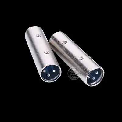 3 Pin XLR to XLR Male Adapters MIC Power Microphone Connector Adapter Connections for the microphone mixing console