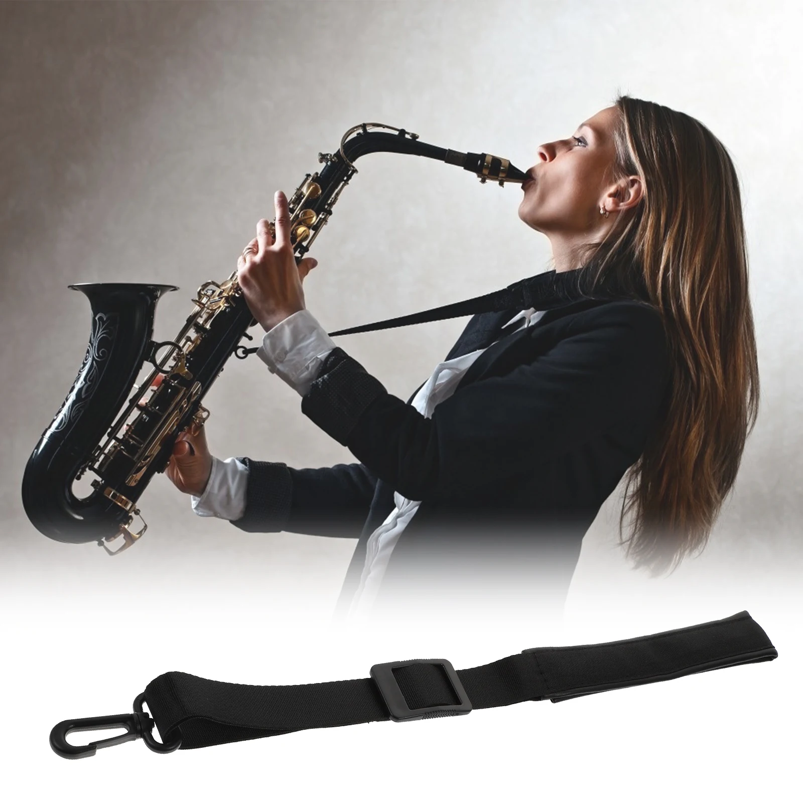 

Saxophone Strap Carrying Tenor Neck Accessories Easy to Install Nylon for Support