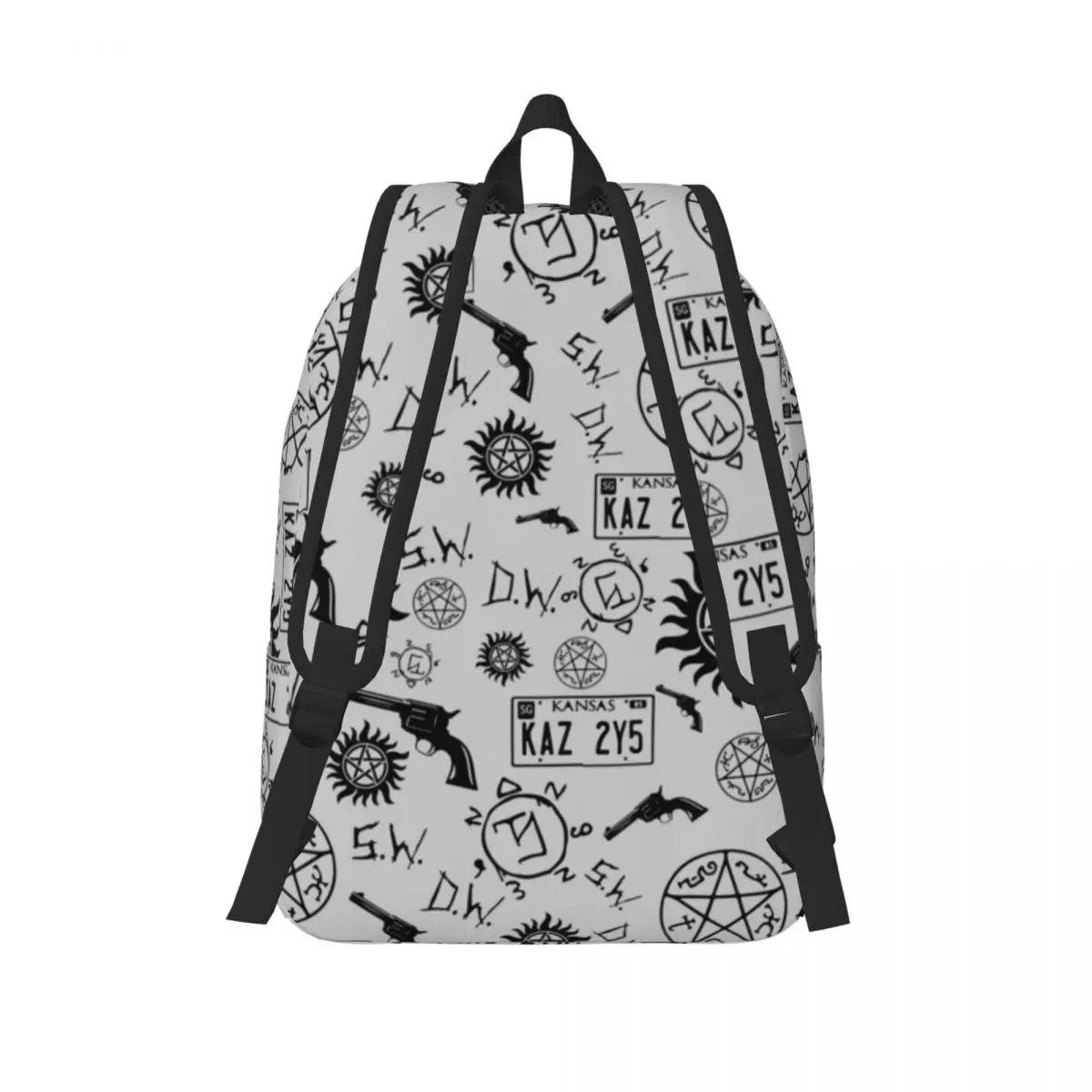 Supernatural Winchester Symbols Fashion Backpack Sports Student Hiking Travel Daypack for Men Women Laptop Computer Canvas Bags