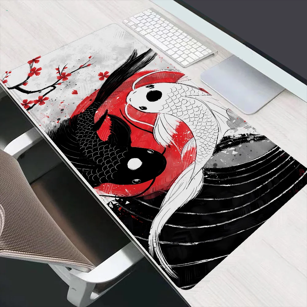 Balanced Koi Pc Gaming Accessories Desktops Mousepad Gamer 900x400 Large Mouse Pad Computer Mat Mats Keyboard Extended Desk Xxl