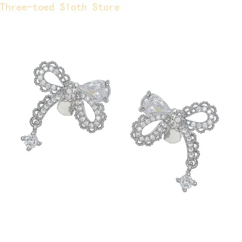 Silberner Ohrhörer-Charm-Ohrclip für FreeClip 1/2 Open-Ear-Ohrhörer, Paar mit Schmetterlingsschleifen-Design, einfacher – Detail 8
