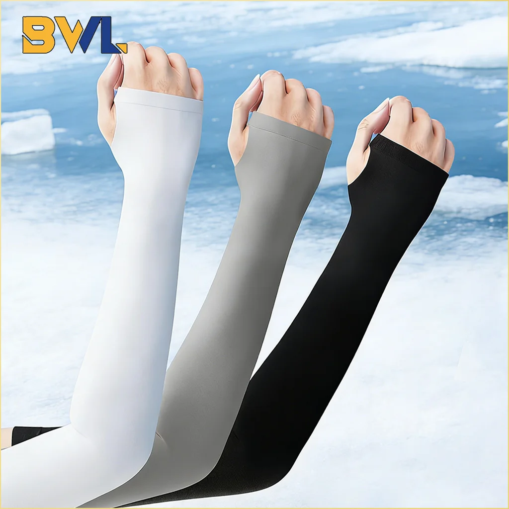 

UV Protection Ice Silk Arm Sleeves for Men Women Summer Outdoor Cycling Driving Breathable Sun Stretchy Unisex Sports Sleeves