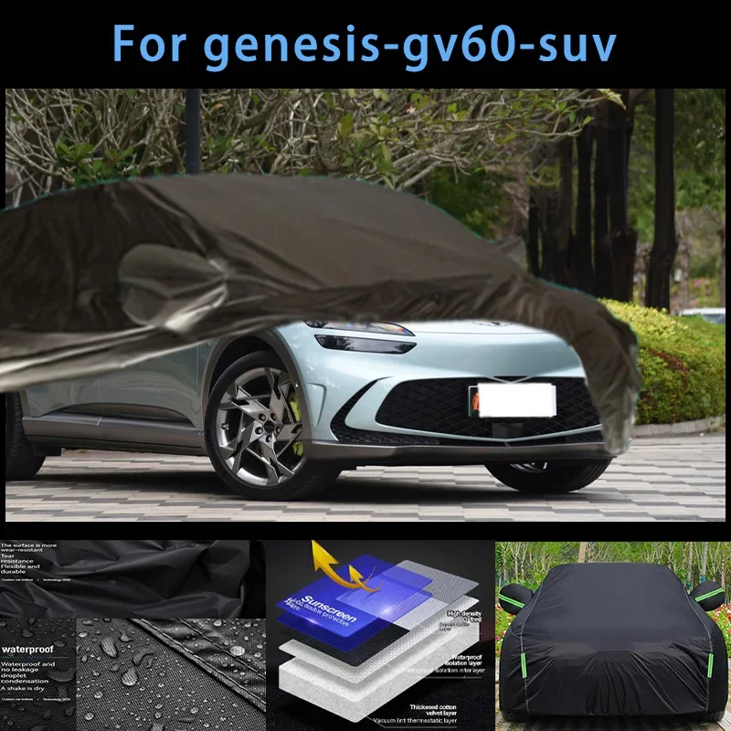 

For genesis-gv60-suv Outdoor Protection Full Car Covers Snow Cover Sunshade Waterproof Dustproof Exterior Car accessories