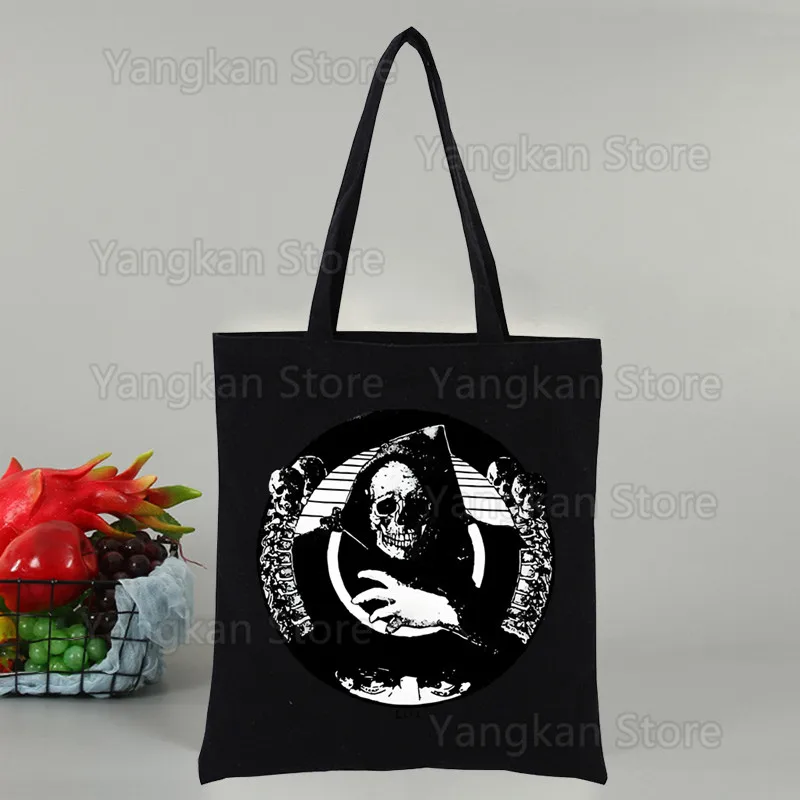 Napalm Death-Bolso de lona elegante para mujer, bandolera informal, color negro