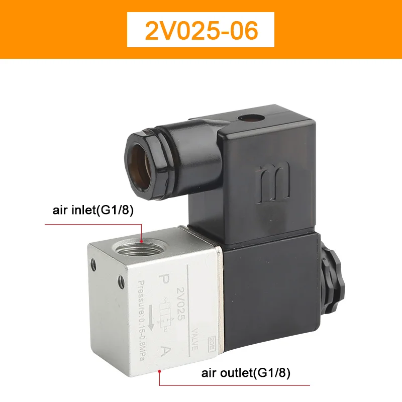 2V025-08 2V025-06 Solenoid valve 12V 24V 220V 1/4