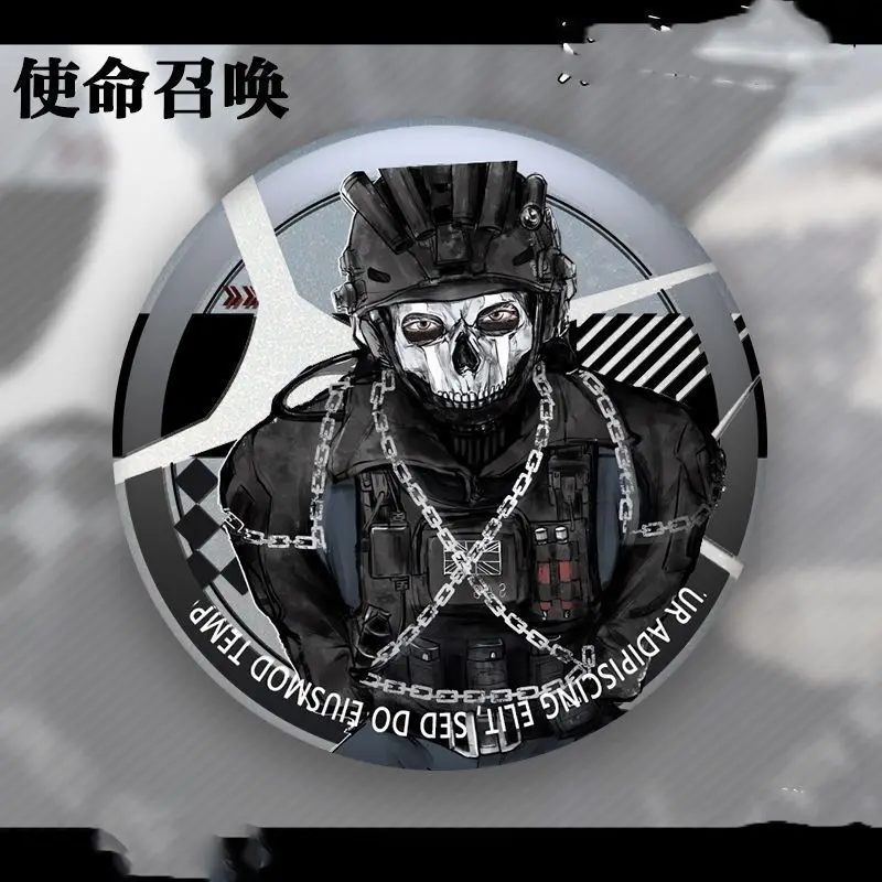 Game Warrior Calling Coin Badge Personalized Round Brooch Funny Cartoon Pins Bag Clothes Accessories Fans Souvenir Gifts image 3
