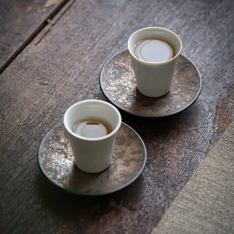 Rough Pottery Tea Coaster Round Heat Insulation Pad Ceramic Cup Mat Tea Set Ceremony Accessory Pot Holder Anti Scald Tea Saucer - view 5
