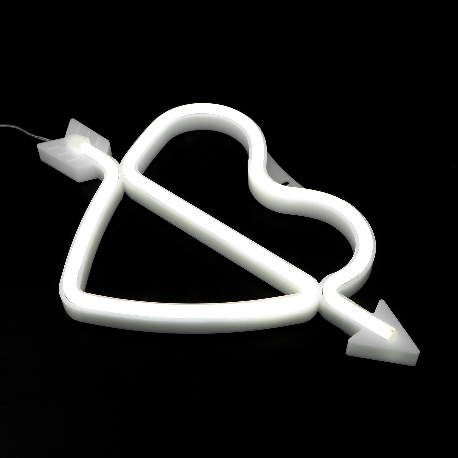 

Cupid Bow Heart Neon Light Valentine Decorations Shaped Wall Signs USB Powered Gifts Kids Party Home Office Festive