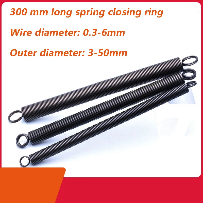 

Wire Diameter 0.3-6mm Carbon Steel Tension Spring L-shaped Double Coil Tension Spring Closed Loop Tension Spring Length 300mm