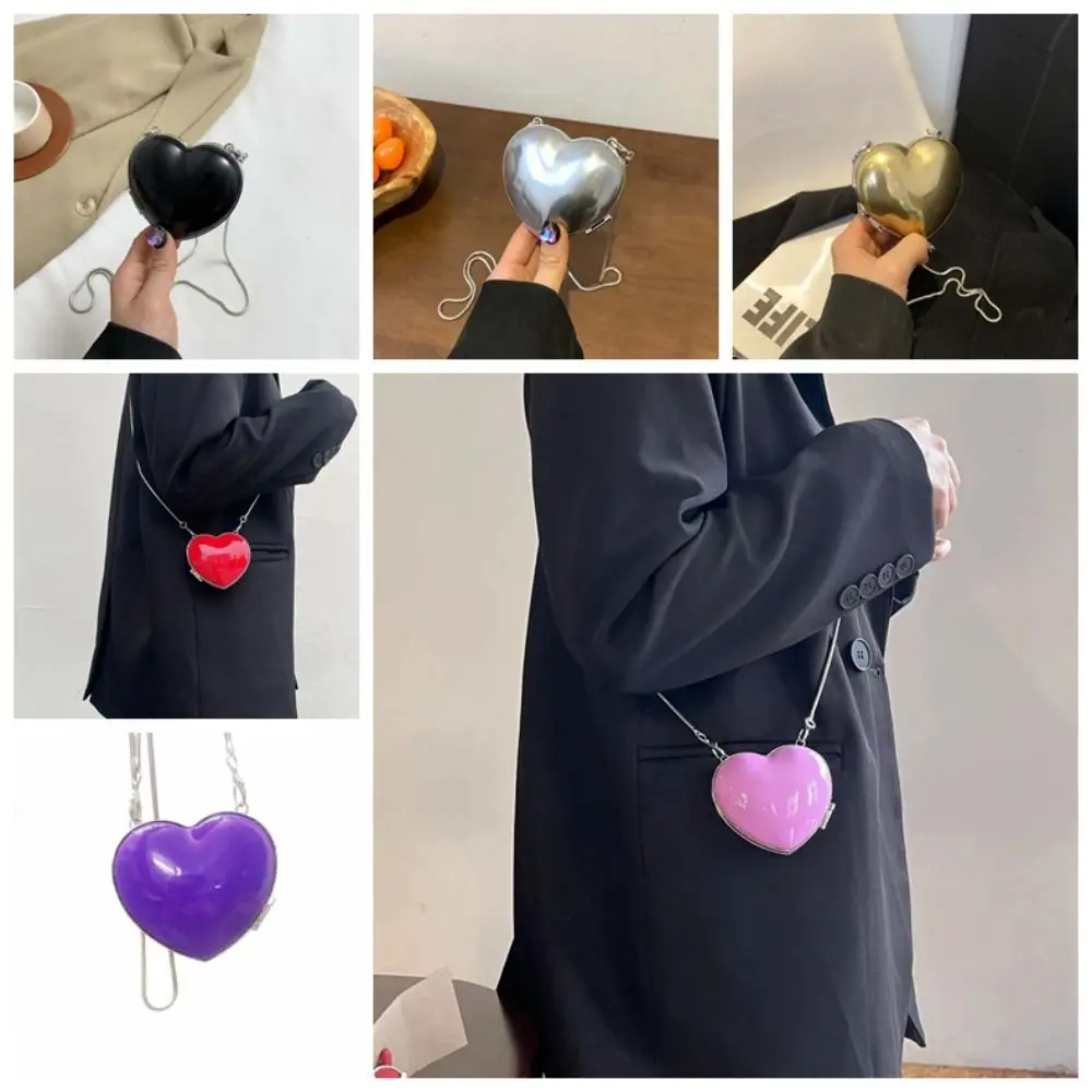 ثعبان العظام سلسلة الحب شكل حقيبة كروسبودي بولي PU سعة كبيرة صندوق حقيبة كتف حقيبة كروسبودي حقيبة كتف أحمر الشفاه حقيبة الطرف