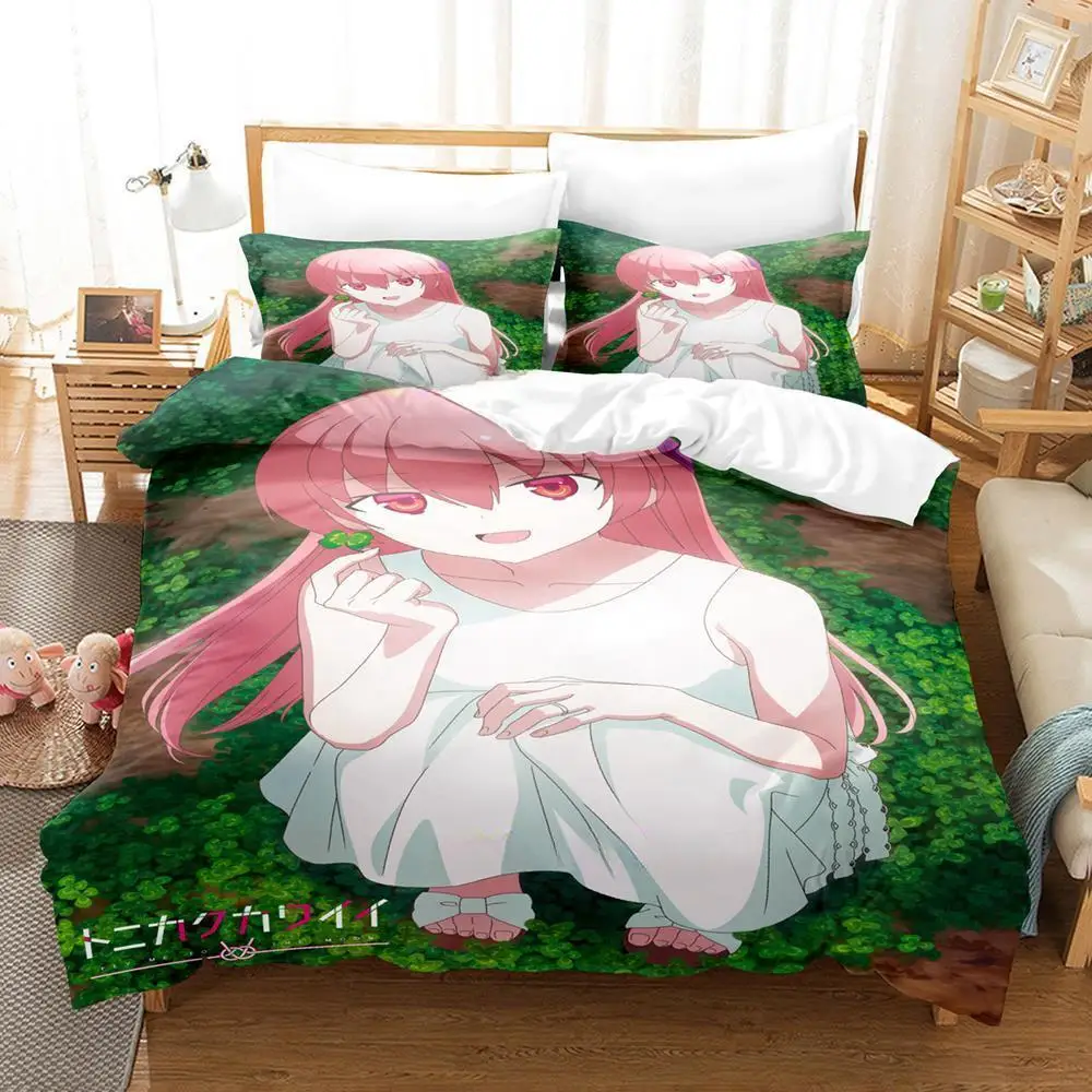 Anime TONIKAWA: Over The Moon For You Bedding Set Single Twin Full Queen King Size Bed Set Adult Kid Bedroom Duvet cover Sets