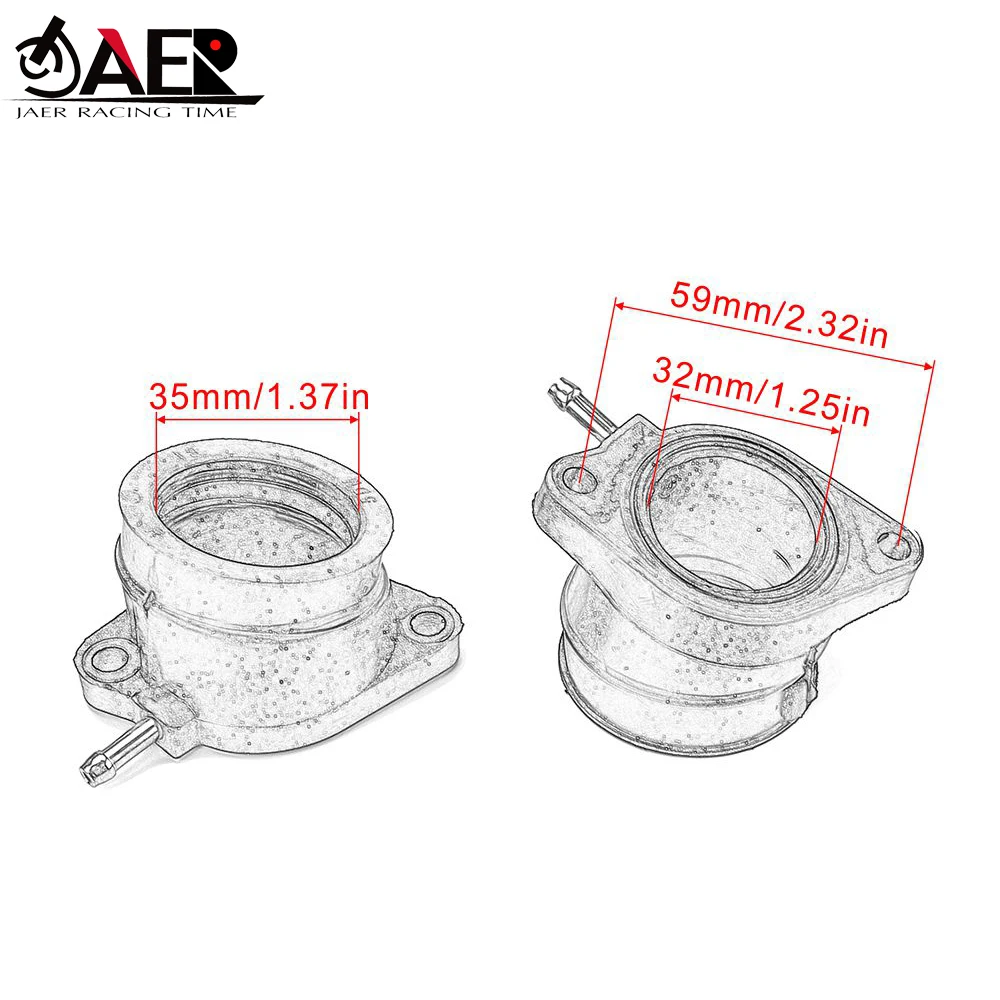 4PCS Motorcycle Carburetor Intake Manifold Adapter Boot For Yamaha 5DM-13586-01 FZS600 FZS 600 FAZER 600 1998-2003