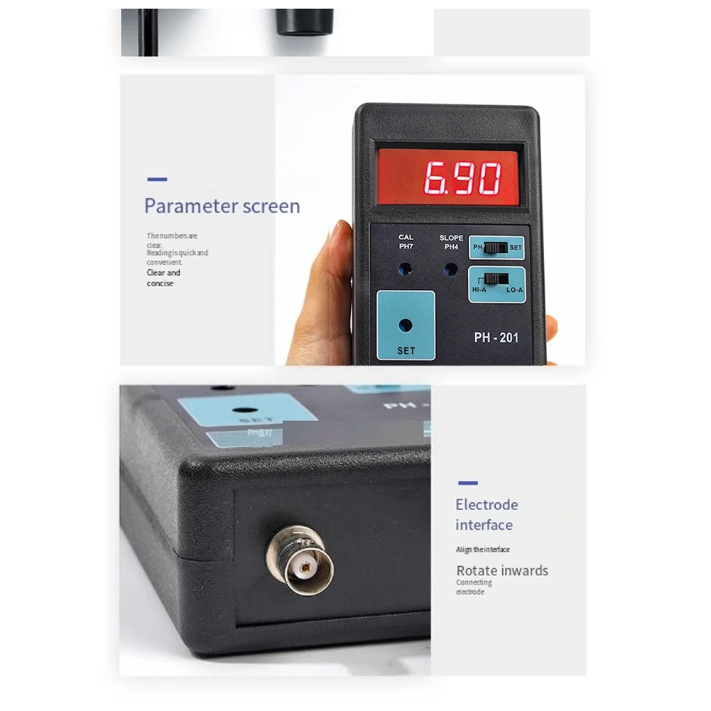 A49T Online Digital PH Controller for Long-Term Monitoring of Swimming Pool Aquarium PH-201 EU PLUG