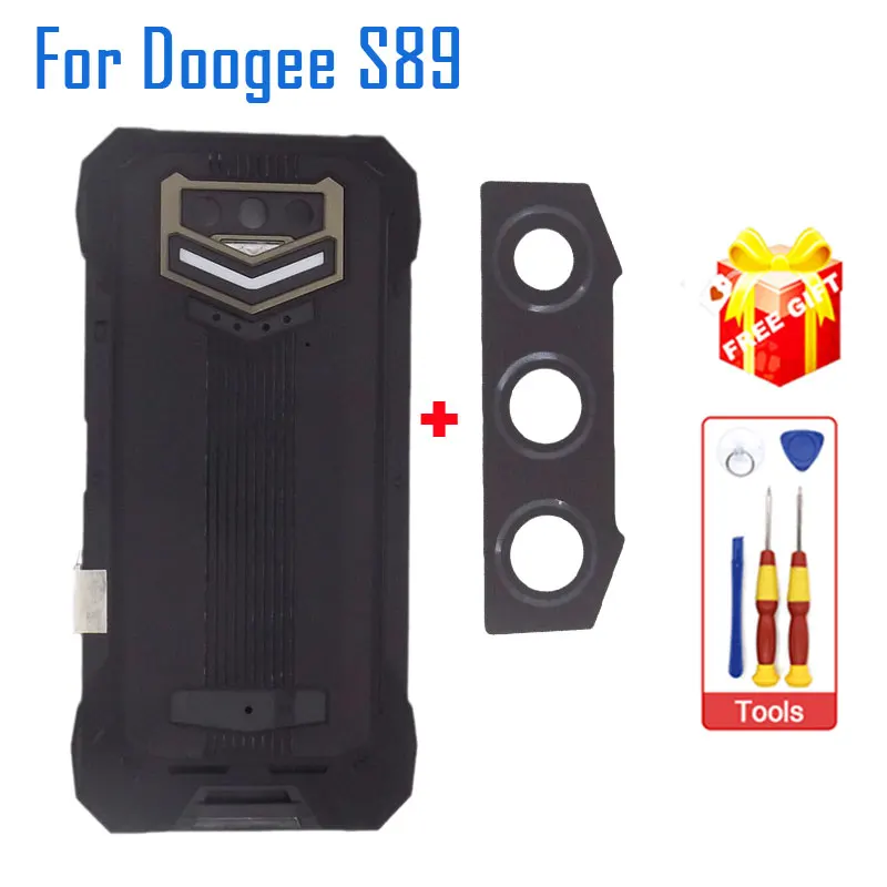 Nowa oryginalna pokrywa baterii DOOGEE S89 Obudowa z bocznym odciskiem palca PFC + tylna osłona obiektywu aparatu do Doogee S89