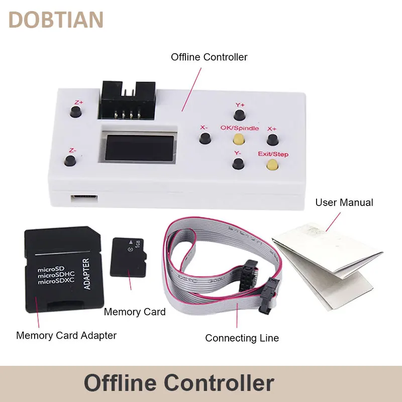 Offline Controller for CNC 3018 Pro 2418 Pro 1610 Pro DIY Laser Engraver Cutter Machine 1GB TF Card 3 Axis GRBL Hand Control