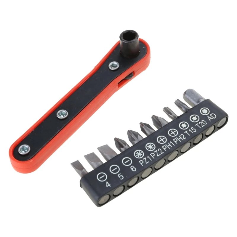 Hexagon Ratchet Spanner 1/4Inch Mini Ratchet Wrench Screwdriver Repair Tool Set