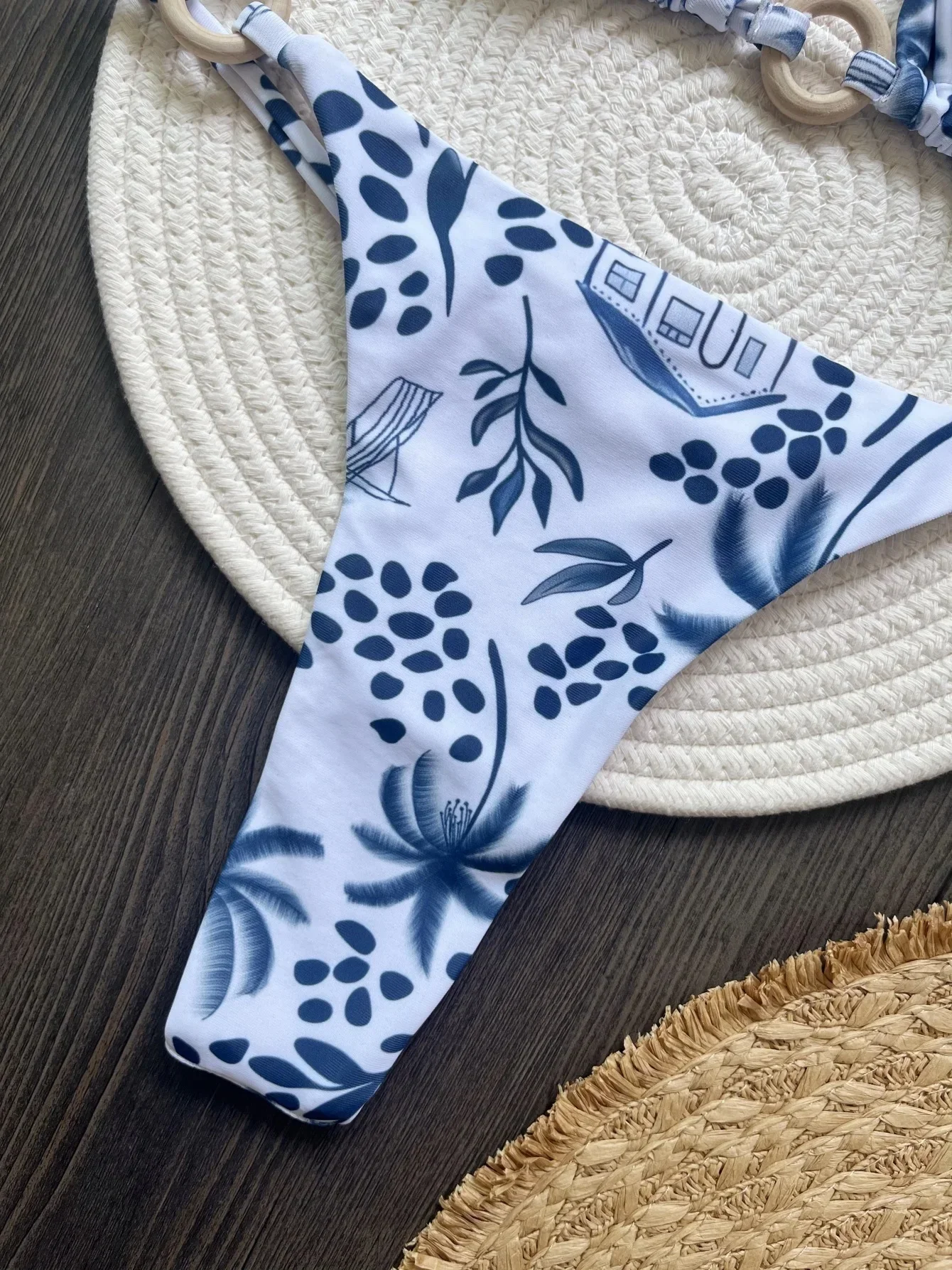 Printed Halter Brazilian High Leg Cut Bikini Female Swimsuit Women Swimwear Two-pieces Bikini set Bather Bathing Suit Swim