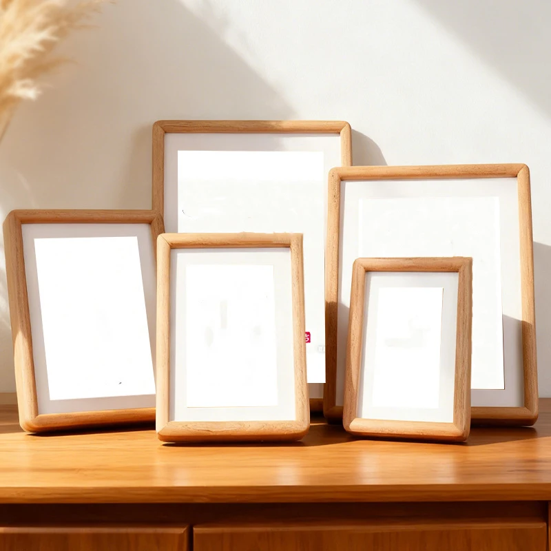 Black Walnut Solid Wood Picture Frame Elegant Desktop Display Premium Wooden Artwork Frame for Home Décor