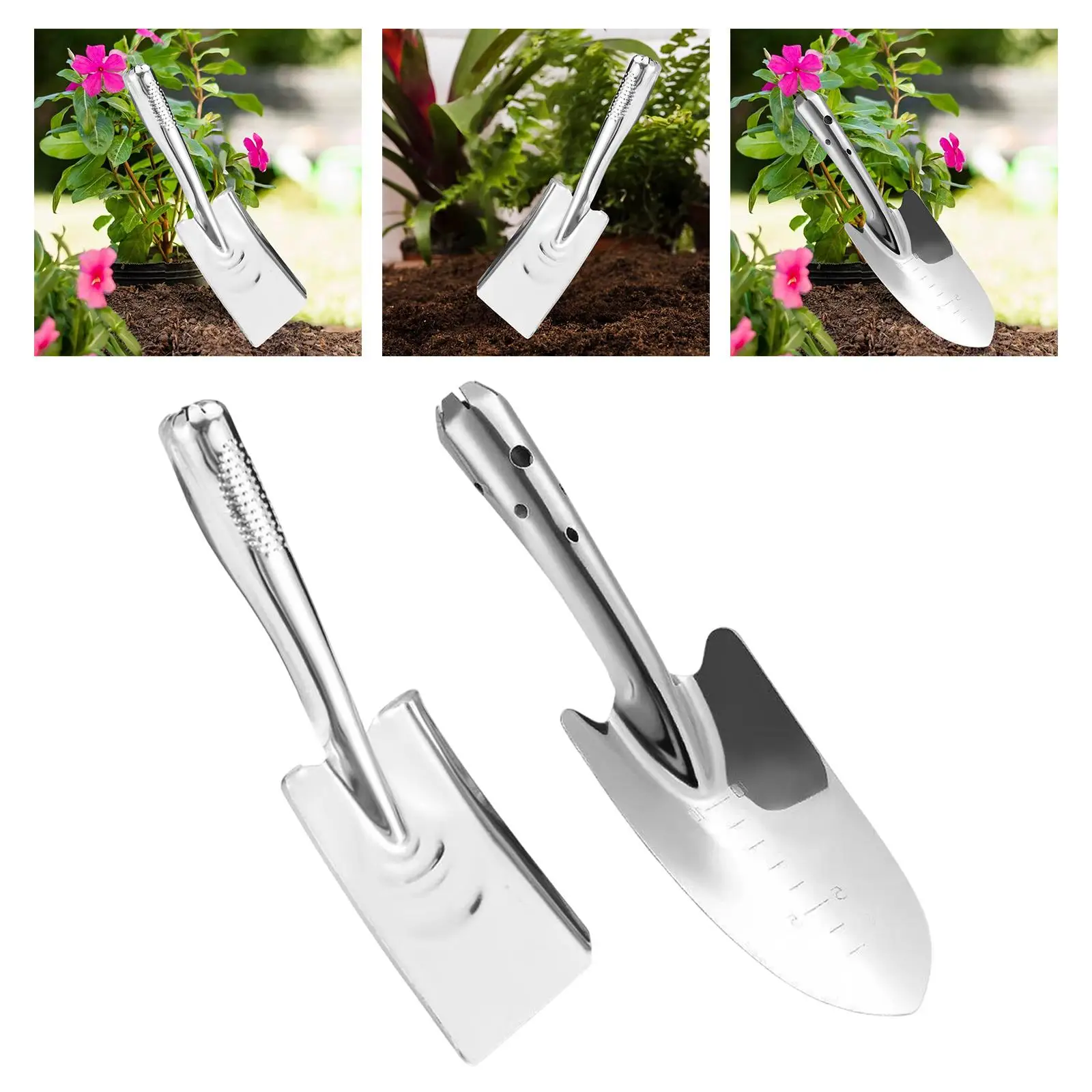 

Garden Shovel Stainless Steel Gardening Tool Potting Scoop Mini Shovel Digging Shovel for Removal Transplant Planting Digging