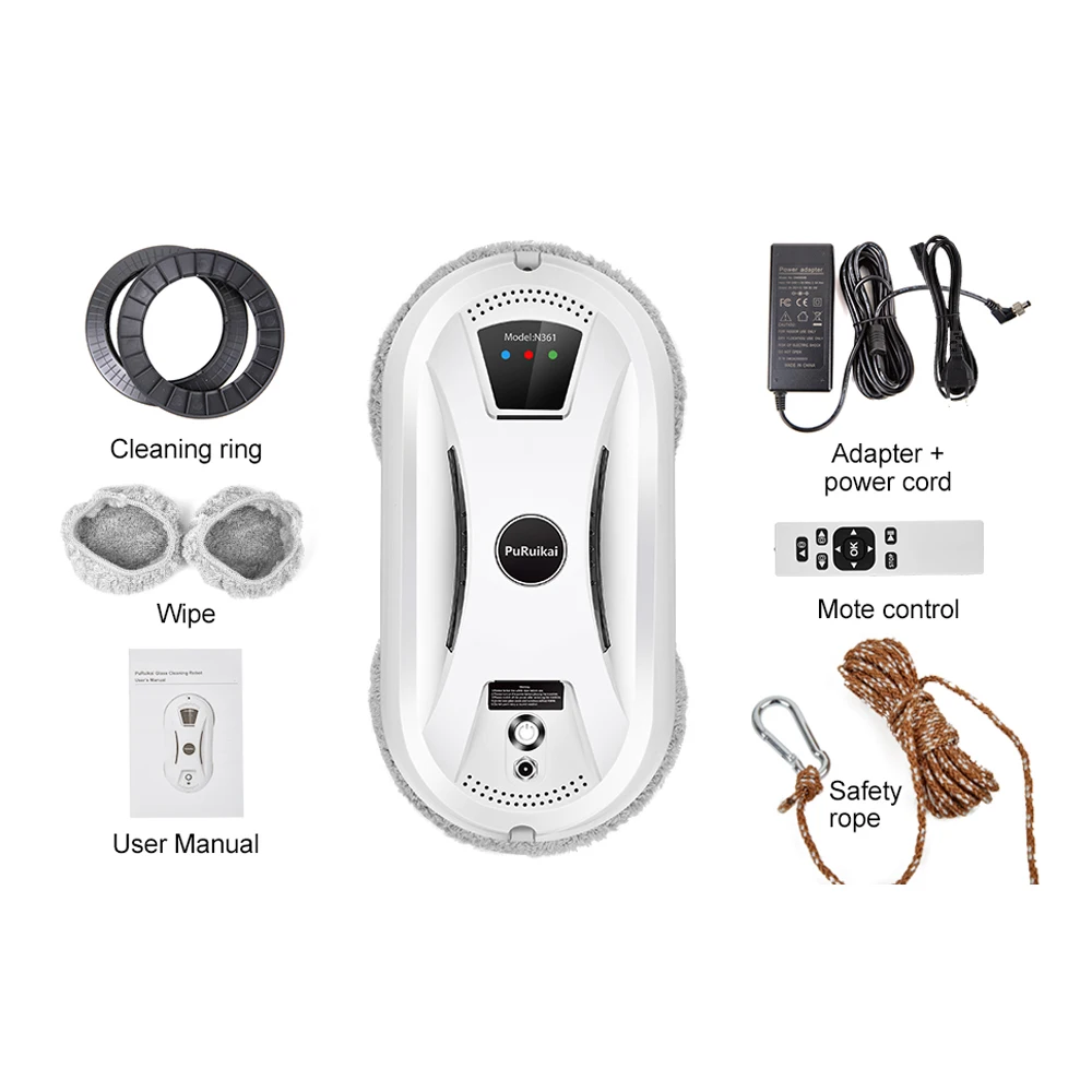 Home Window Cleaning Anti-falling Remote Control Robot Smart Window Glass Vacuum Cleaner One-key Glass Wall Cleaning Machine