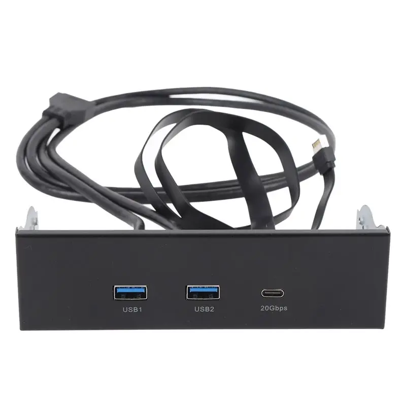 USB A TYPE-C 3 Port Front Panel Hub Gen2x2 5.25