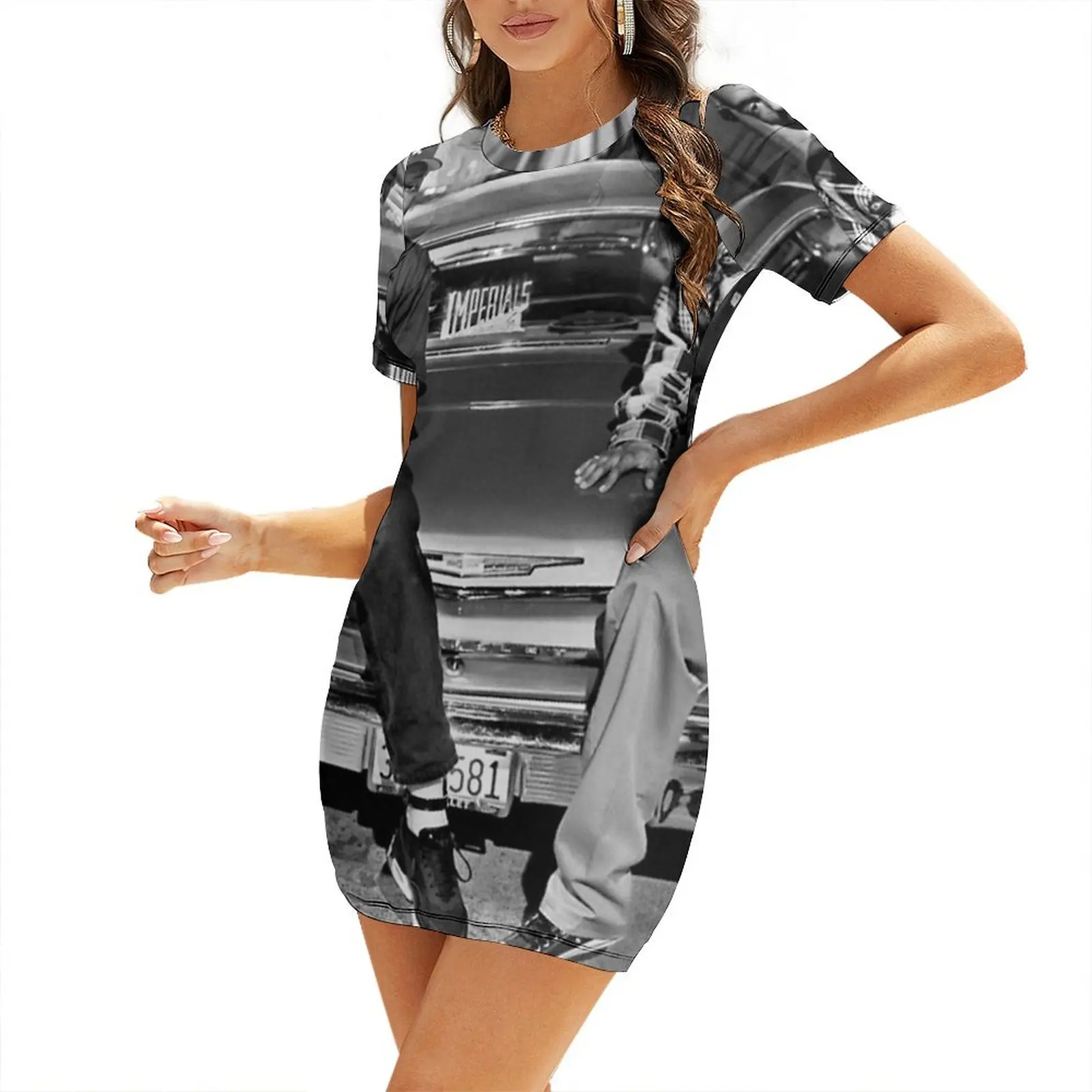 

Classic Potrait Short Sleeved Dress Clothing summer dress elegant women's dresses sale summer dresses women 2025