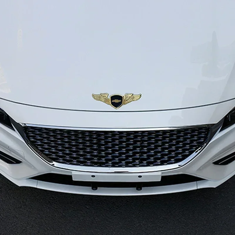 Metal Car Chrome Front Hood Badge Sticker for Chevrolet Cruze Captive Equinox Aveo Camaro Silverado Traverse Sonic IMPALA Trax