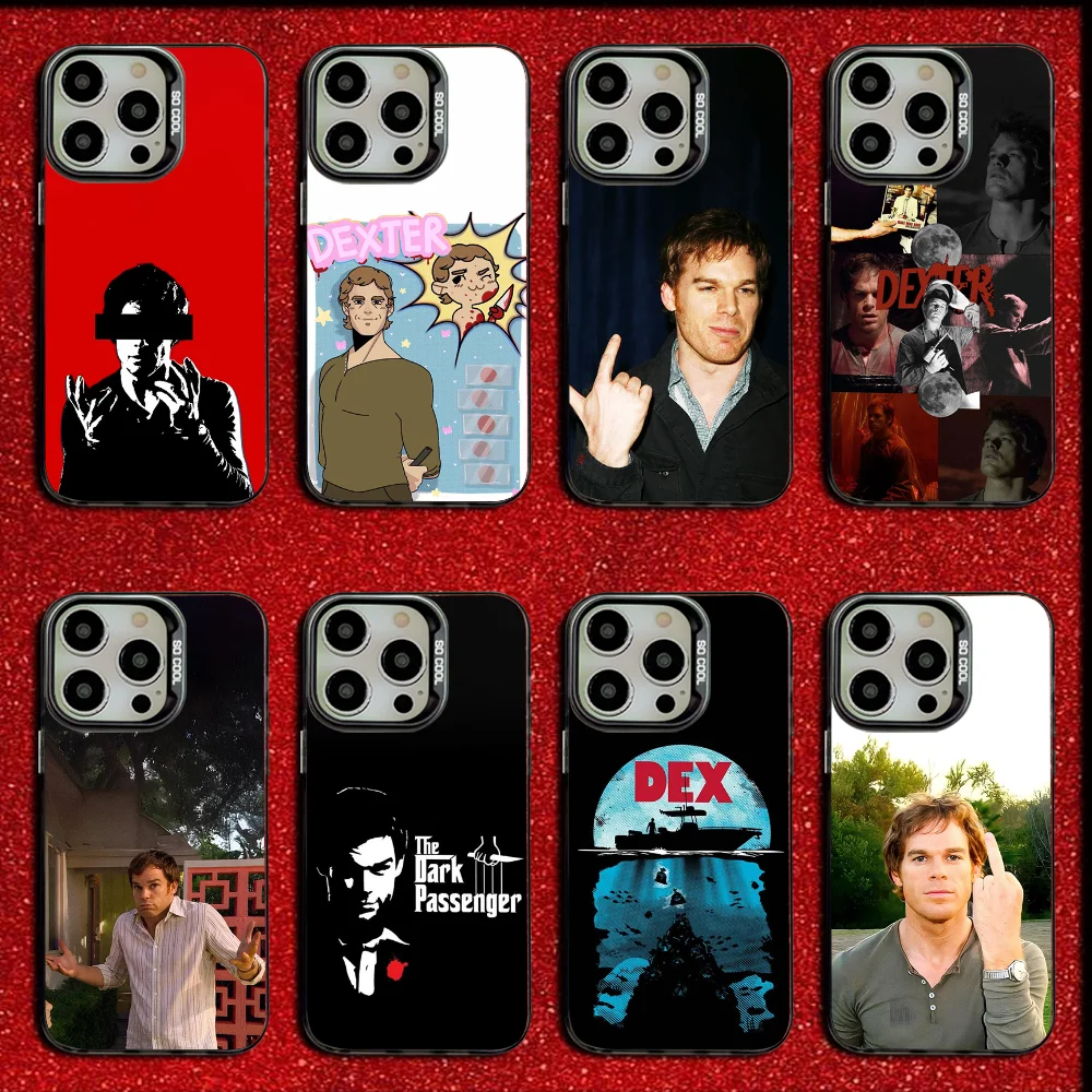 

D-Dexter Morgan Phone Case For iPhone 16,15,14,13,12,11,Mini,Pro,MAX Gray Drop Matte Shockproof Soft Cover