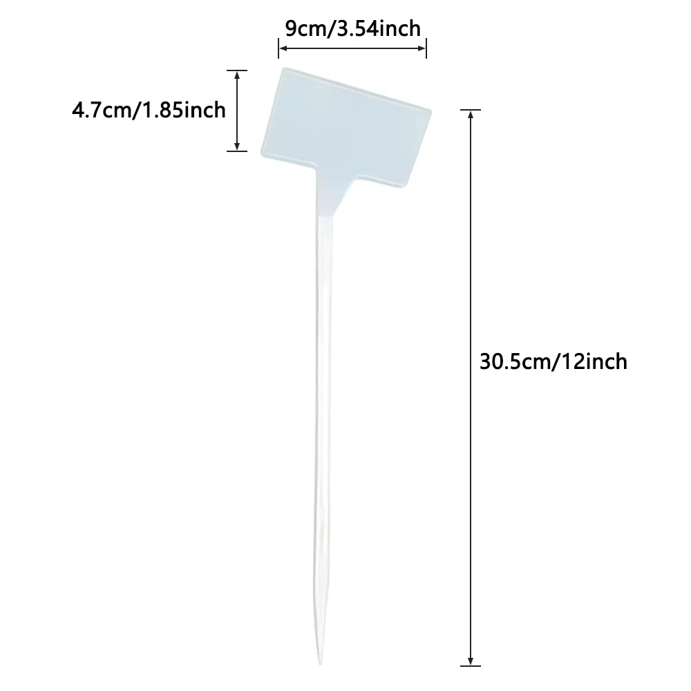 Durable Waterproof Plastic T Shaped Plant Label For Green Plants Crops Gardening Sign Mark With Logo Quantity 31x9x4.5cm Size