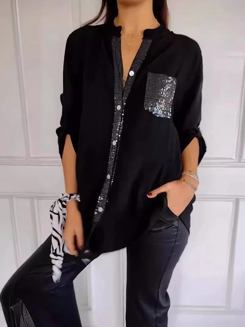 

Ele Slim Fit irt для женщин круглый Ne на пуговицах повседневный женский модный топ из полиэстера для поездок на работу Sle