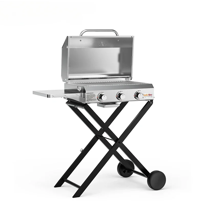 Barbecue Outdoor Gas Barbecue Grill Household Patio Villa Portable Cart Barbecue Grill BBQ Braised Grill